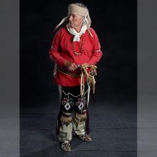 George Godfrey in Traditional Potawatomi Clothing