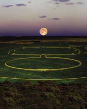 Aerial view of Newark Earthworks