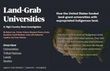Screen shot of Land-Grab Universities report